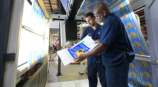 Fixing flexible packaging printing issues
